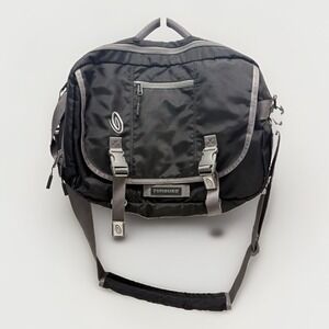 Timbuk2 Medium Messenger Laptop Bag Black Gray Crossbody Shoulder Briefcase